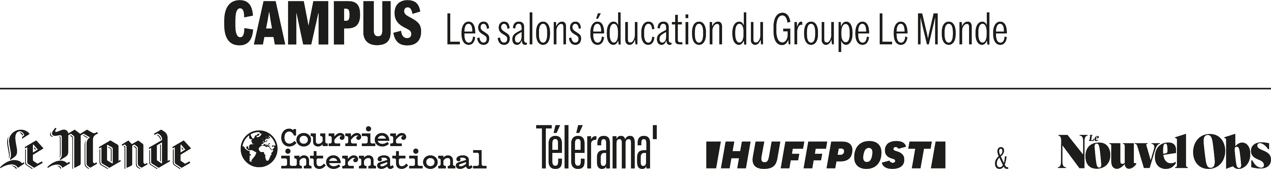 Campus – Les salons éducation du Groupe Le Monde – Le Monde, Courrier International, Télérama, HuffPost, Nouvel Obs